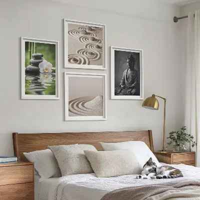 Galería de pared de un Buda relajándose en la playa