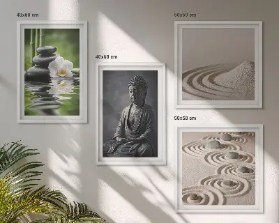Galería de pared de un Buda relajándose en la playa