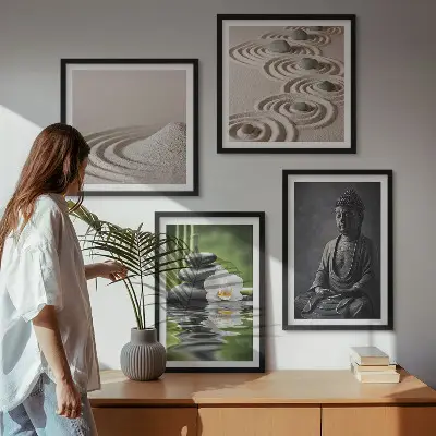 Galería de pared de un Buda relajándose en la playa