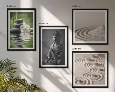 Galería de pared de un Buda relajándose en la playa