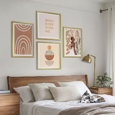 Set de cuadros modernos para salón Diseños y geometría de plantas con estilo