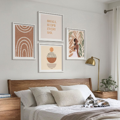 Set de cuadros modernos para salón Diseños y geometría de plantas con estilo