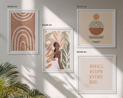 Set de cuadros modernos para salón Diseños y geometría de plantas con estilo