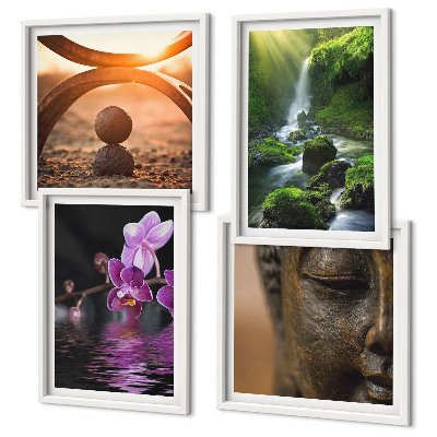 Galería de pared Flores en el agua de la cascada de Buda