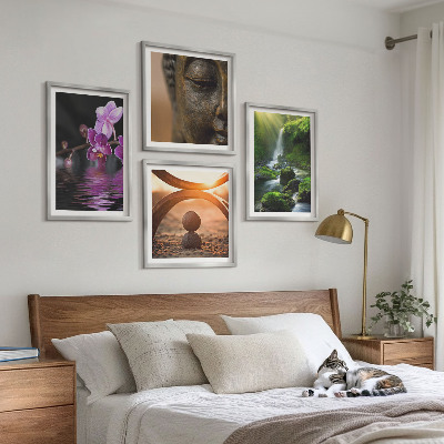 Galería de pared Flores en el agua de la cascada de Buda