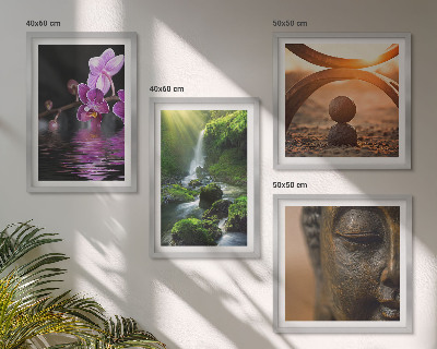 Galería de pared Flores en el agua de la cascada de Buda