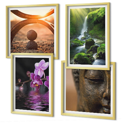 Galería de pared Flores en el agua de la cascada de Buda