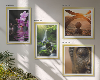 Galería de pared Flores en el agua de la cascada de Buda