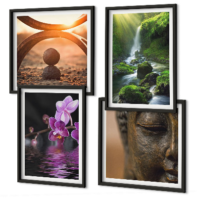 Galería de pared Flores en el agua de la cascada de Buda