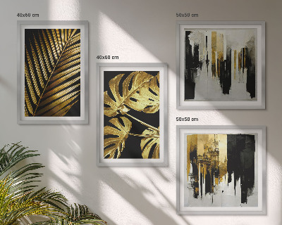 Galería de pared Abstracto de hojas de palmera Monstera