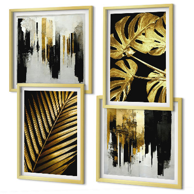 Galería de pared Abstracto de hojas de palmera Monstera