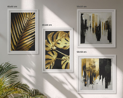 Galería de pared Abstracto de hojas de palmera Monstera