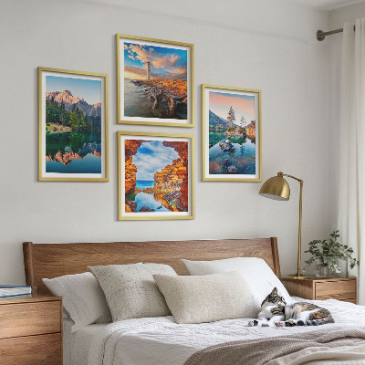Galería de pared Lagos de montaña que reflejan las rocas