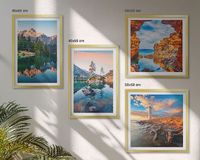 Galería de pared Lagos de montaña que reflejan las rocas
