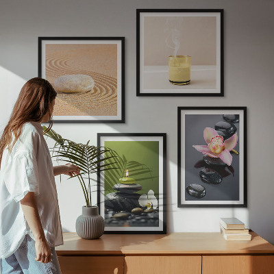 Galería de pared Piedras zen relajantes para la paz
