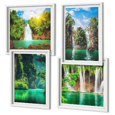 Galería de pared Paisajes verdes y cascadas