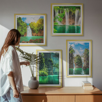 Galería de pared Paisajes verdes y cascadas