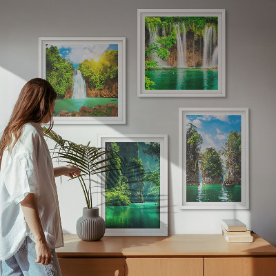 Galería de pared Paisajes verdes y cascadas