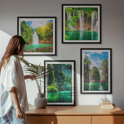 Galería de pared Paisajes verdes y cascadas
