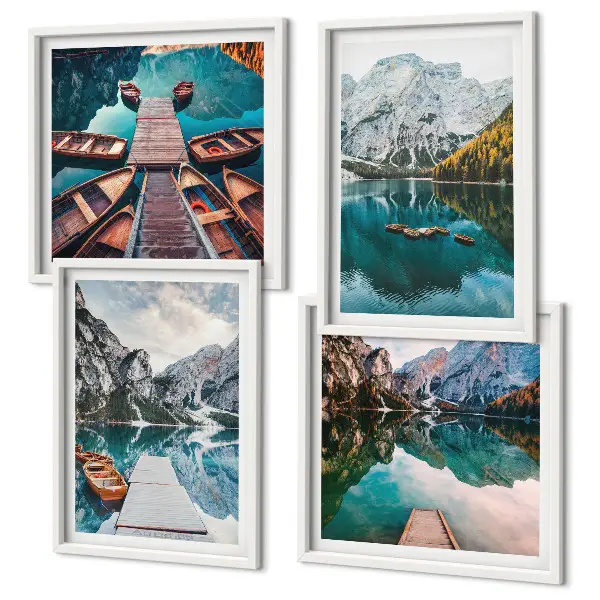 Galería de pared lago, puentes y montañas