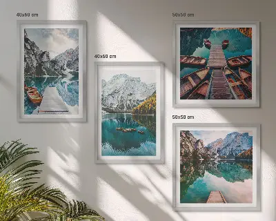 Galería de pared lago, puentes y montañas