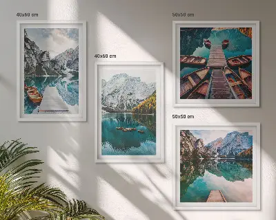 Galería de pared lago, puentes y montañas