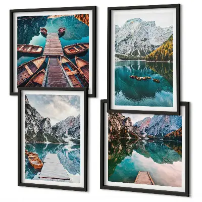 Galería de pared lago, puentes y montañas