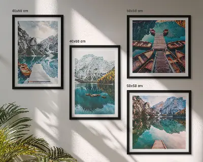 Galería de pared lago, puentes y montañas