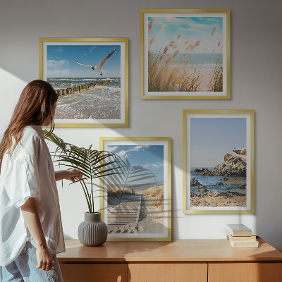 Galería de pared Acantilados de madera para senderos de playa