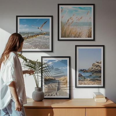 Galería de pared Acantilados de madera para senderos de playa