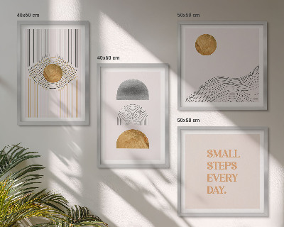 Set de cuadros modernos para salón Formas geométricas abstractas