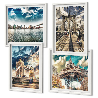 Galería de pared Puentes torre en ciudades europeas