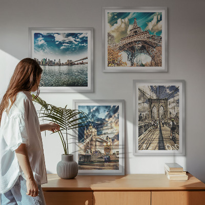 Galería de pared Puentes torre en ciudades europeas