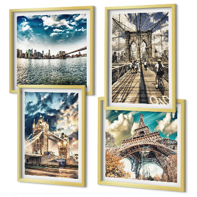 Galería de pared Puentes torre en ciudades europeas