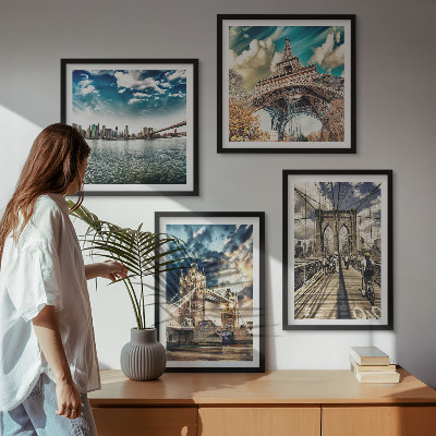 Galería de pared Puentes torre en ciudades europeas