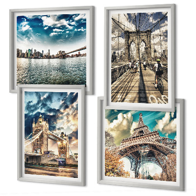 Galería de pared Puentes torre en ciudades europeas