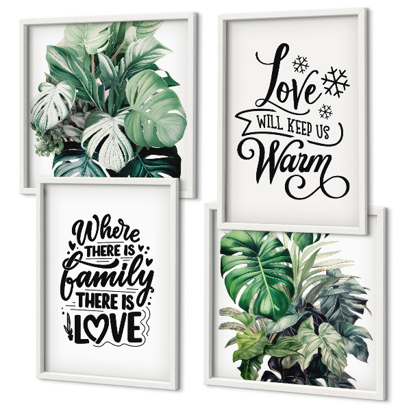 Galería de pared Acuarela del hogar 