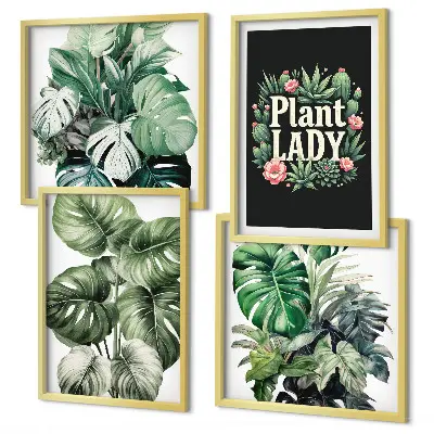 Galería de pared plantas tropicales de La señora de las plantas