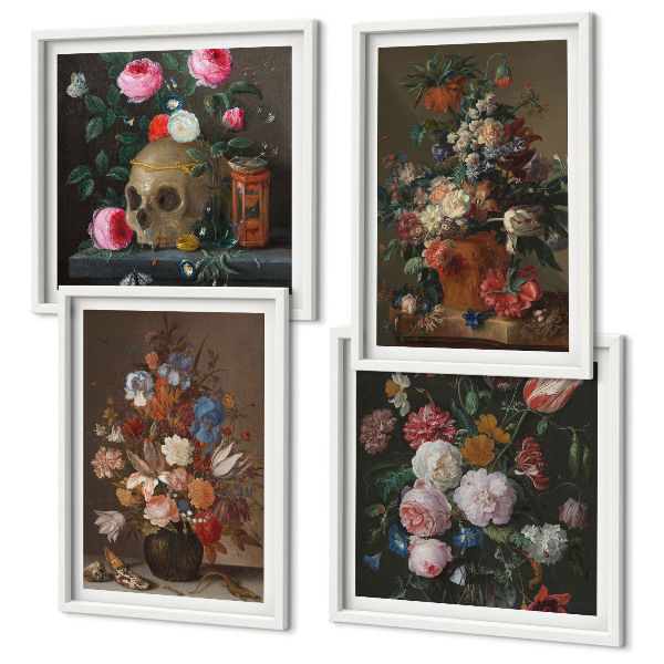 Galería de pared Composiciones florales en jarrones