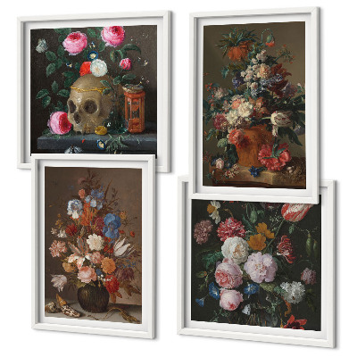 Galería de pared Composiciones florales en jarrones