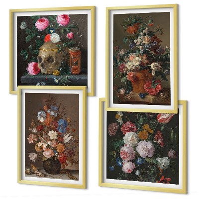 Galería de pared Composiciones florales en jarrones