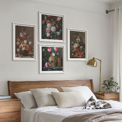 Galería de pared Composiciones florales en jarrones