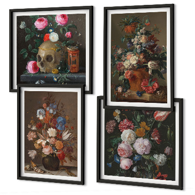 Galería de pared Composiciones florales en jarrones