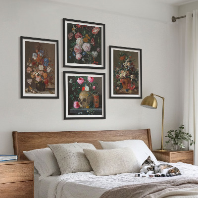 Galería de pared Composiciones florales en jarrones