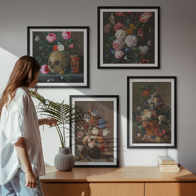Galería de pared Composiciones florales en jarrones