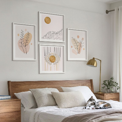 Set de cuadros modernos para salón Dibujos minimalistas de plantas