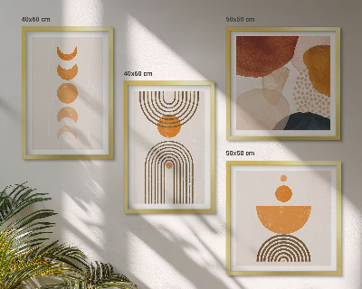 Set de cuadros modernos para salón Decoración bohemia minimalista
