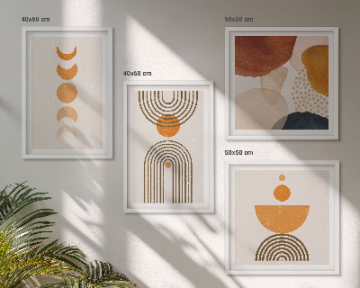 Set de cuadros modernos para salón Decoración bohemia minimalista