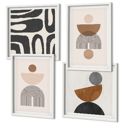 Set de cuadros modernos para salón Diseño bohemio abstracto