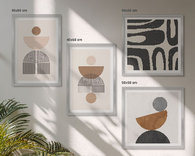 Set de cuadros modernos para salón Diseño bohemio abstracto